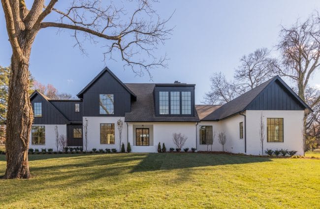 Black & White House Exterior by Christina Morris Black and White House Exterior