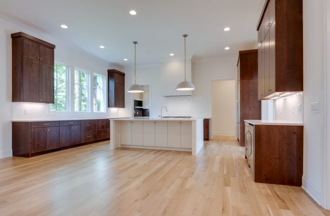 Kitchen with Stained Cabinets by Christina Morris Design Kitchen with Stained Cabinets