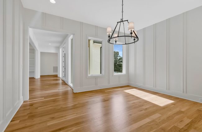Dining Room with Trim Detail by Christina Morris Design Dining Room with Trim Detail