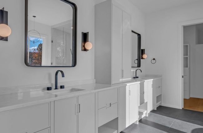 4045 Outer Drive Nashville, TN | Interiors by Christina Morris Design, Home Built by McKenzie Construction, Lighting and Plumbing from Ferguson Home, Tile from GIO Tile Distributors, Countertops from MC Granite, Cabinets by Thomas Lain Cabinetry 4045 Outer Drive Primary Bath by Christina Morris Design