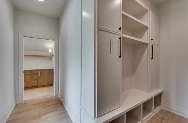 1214 Jefferson Davis Drive Mudroom Nashville, TN | Interiors by Christina Morris Design, Home Built by McKenzie Construction, Lighting from Ferguson Home, Cabinets by Thomas Lain Cabinetry 1214 Jefferson Davis Drive Mudroom by Christina Morris Design